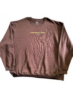 Allegory Animation Dept. Brown Crewneck Sweatshirt 4XL